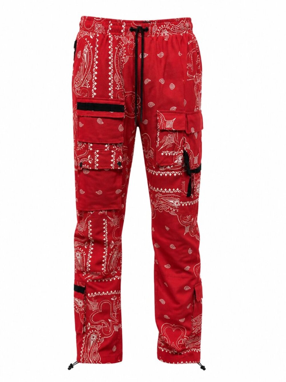 Cargo Pants Red Bandana Print mens Decibel Size Large